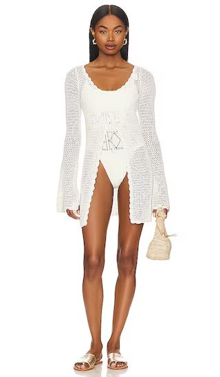 Collette Crochet Tunic in White | Revolve Clothing (Global)