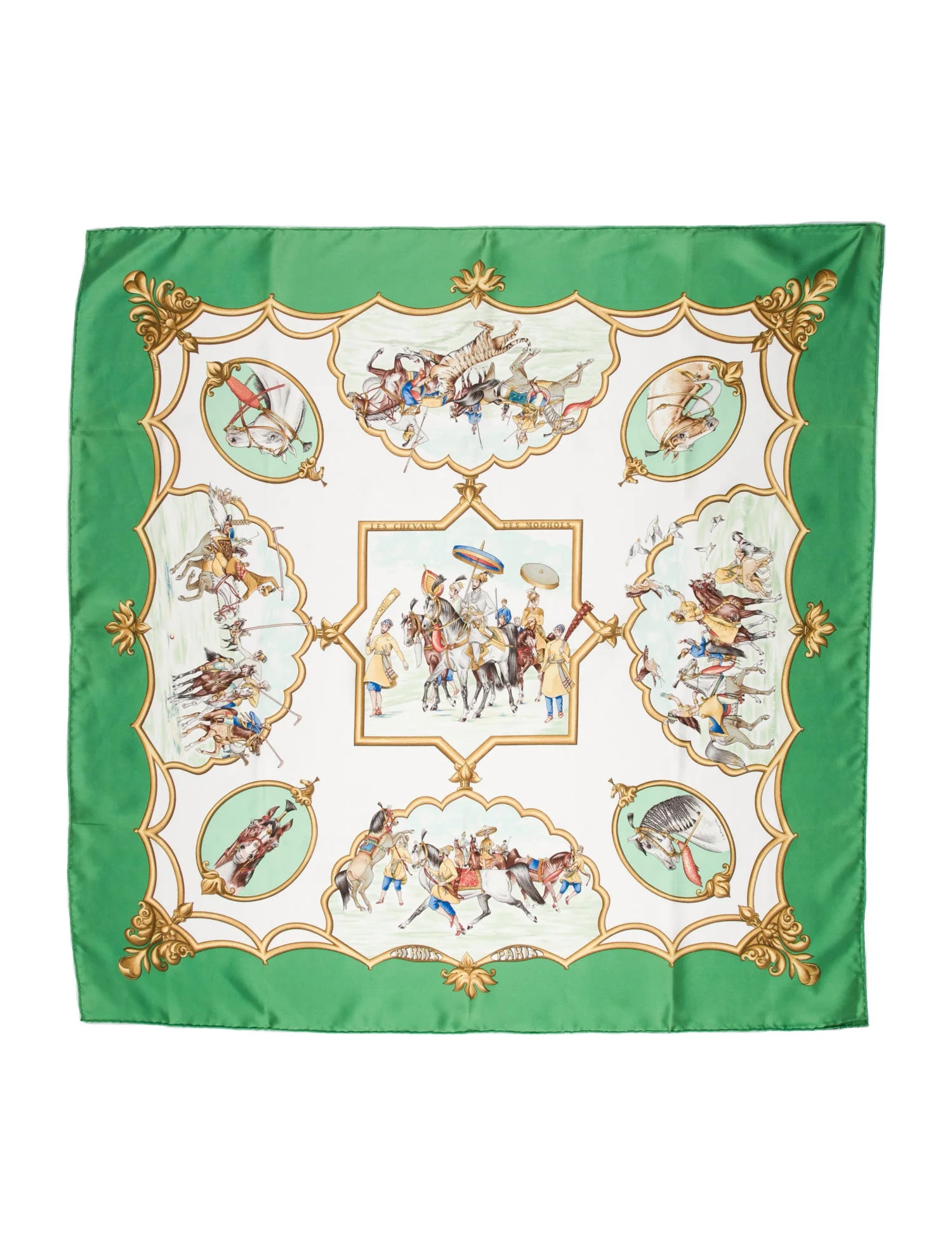 Les Chevaux des Moghols Silk Scarf | The RealReal