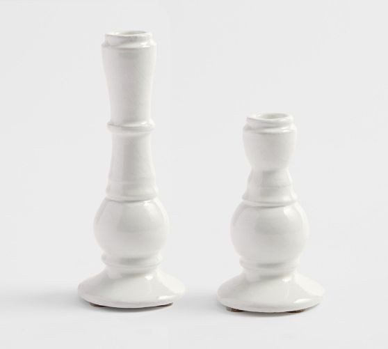 Handcrafted Emery Ceramic Candlestick | Pottery Barn (US)