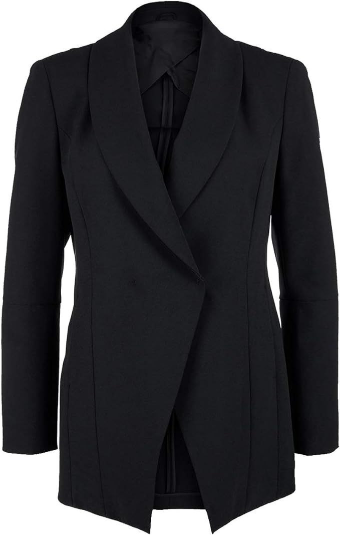 KCA-LAB langärmlige maßgeschneiderte taillierte EIN-Knopf Blazer-Jacke für Damen mit Schulterp... | Amazon (DE)