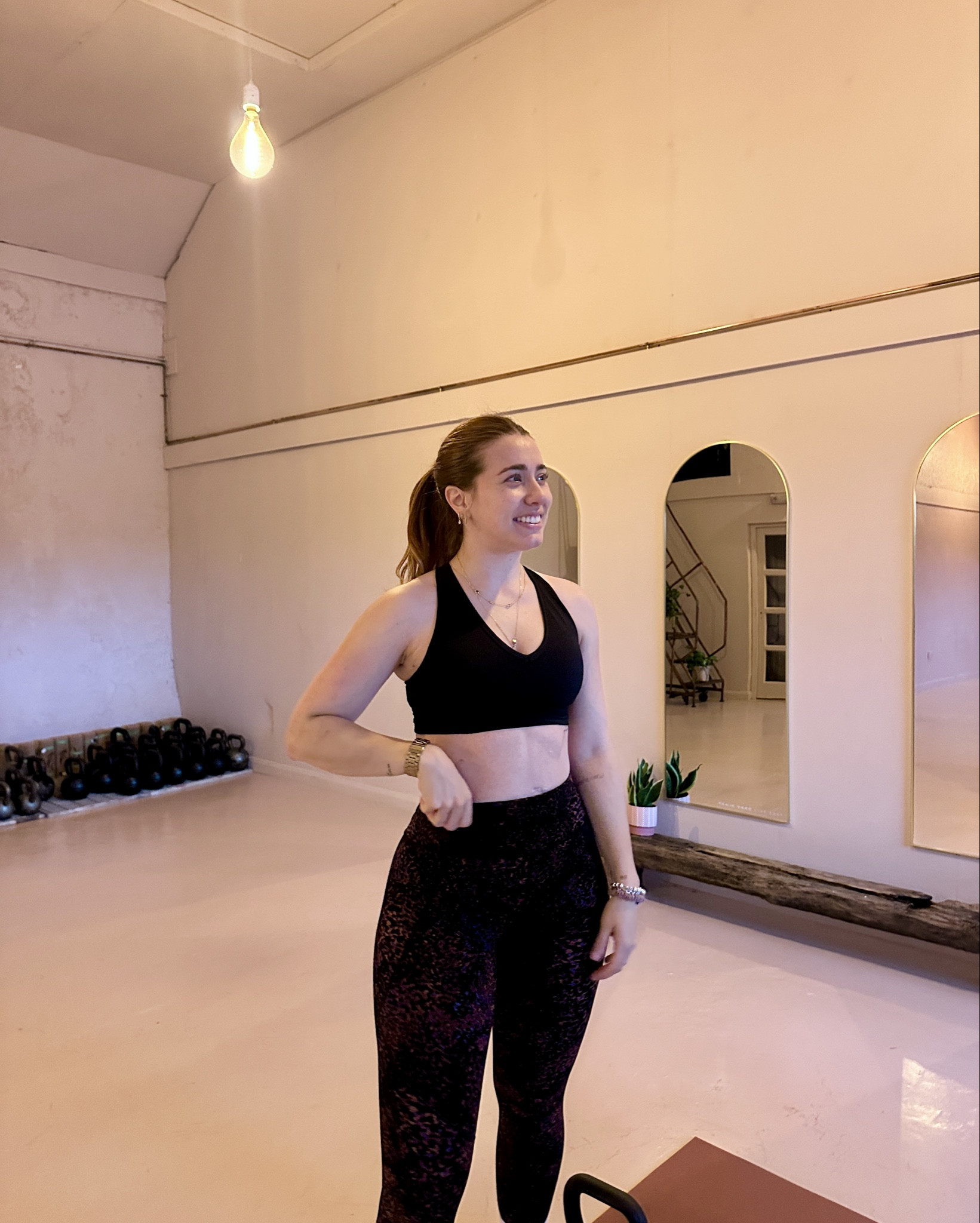 Wearing a medium in the leggings, small in the bras, leggings are in shades brown tortoise and brown panther 🐆 Tshirt is a small, comes up big fyi 

#LTKuk #LTKsummer #LTKfitness