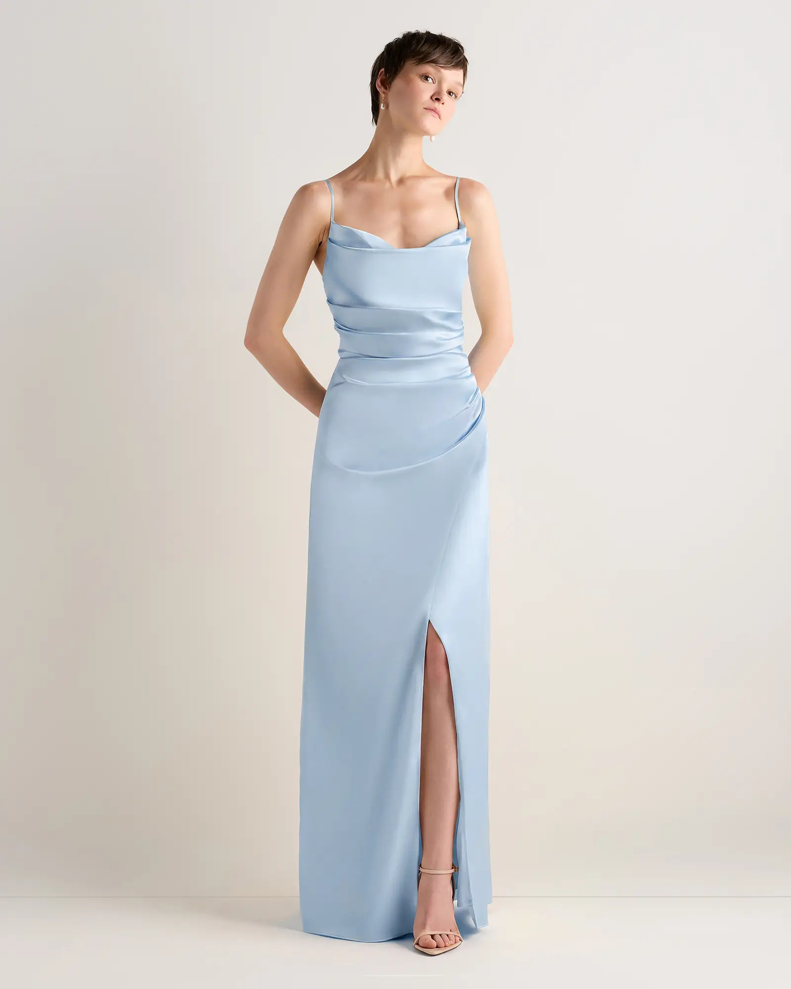Juliette Stretch Satin Dress | Quince