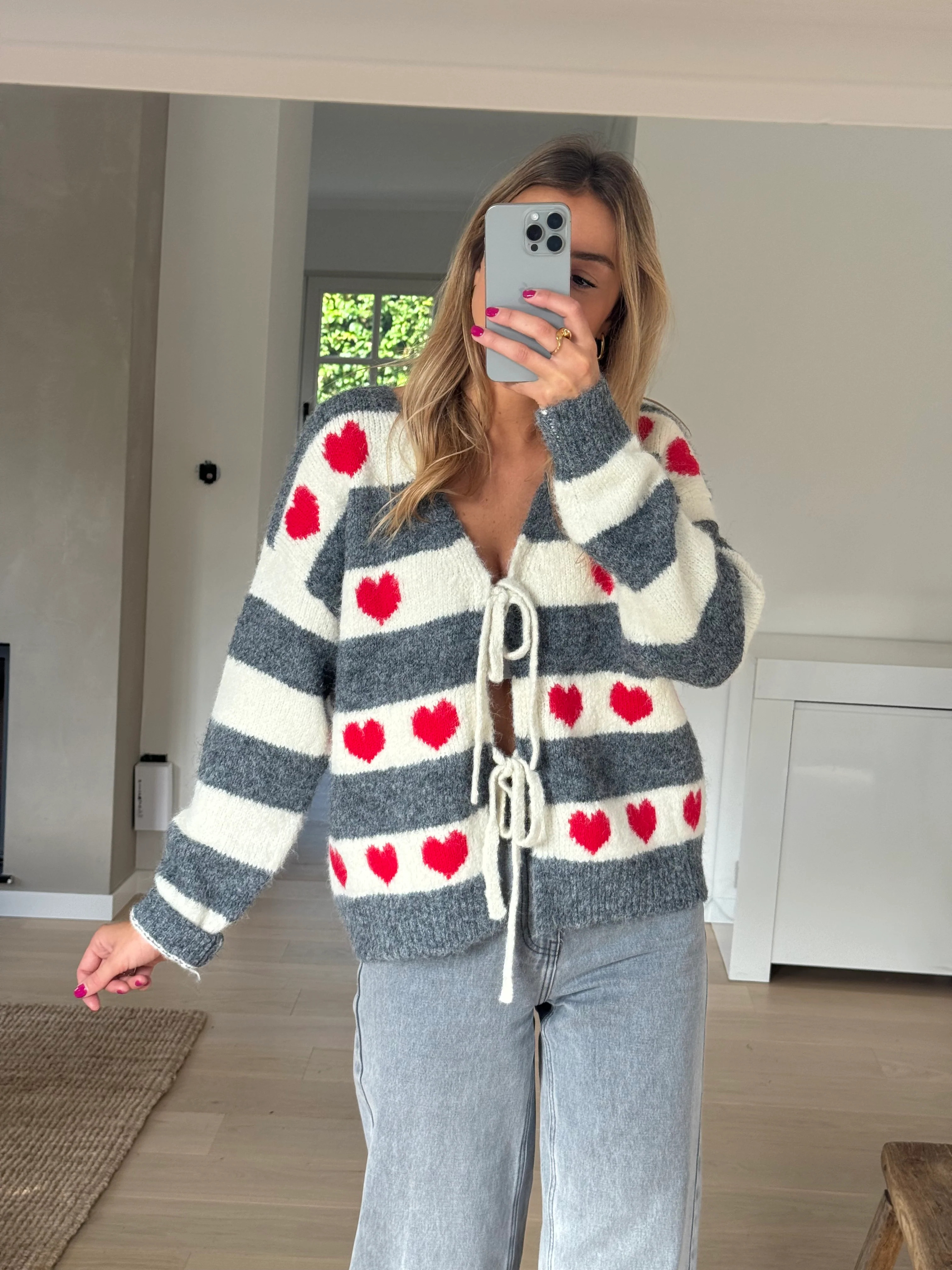 Grey Striped Anne Cardigan | Easy Clothes
