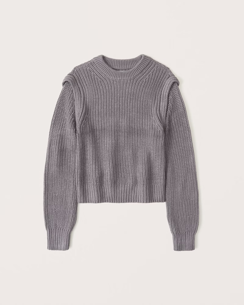 Women's Strong Shoulder Crew Sweater | Women's Clearance | Abercrombie.com | Abercrombie & Fitch (US)