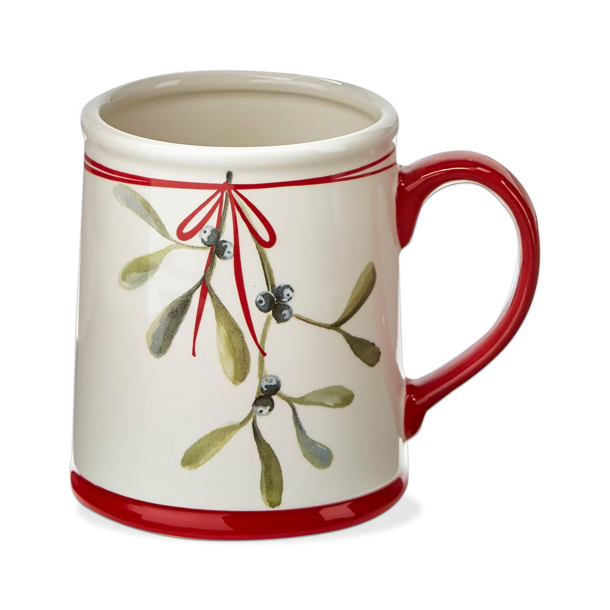 tagltd Kisses Under The Mistletoe Ceramic Mug 18oz Christmas Drinkware Red Dishwasher Safe For Ho... | Target