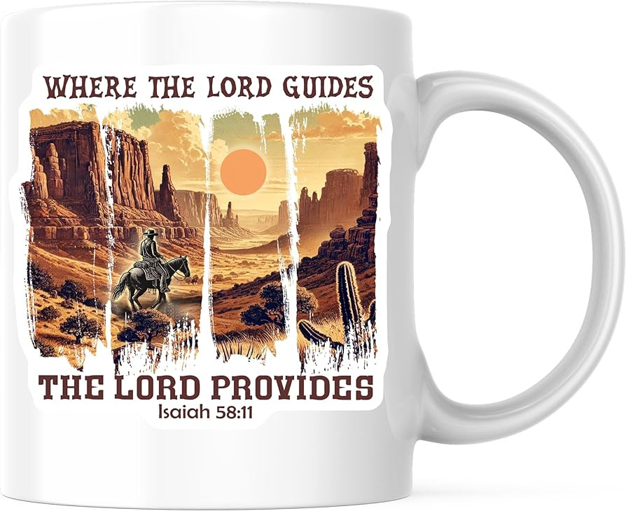 Bliss Monkey Co. Cowboy Coffee Mug - Western Landscape Christian - Bible Verse 11 Ounce - Design ... | Amazon (US)