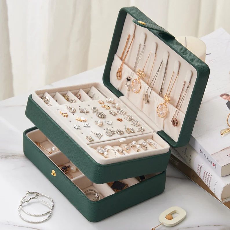 2 Layer Jewelry Organizer Box  Customized Name Jewelry Cases - Etsy | Etsy (US)