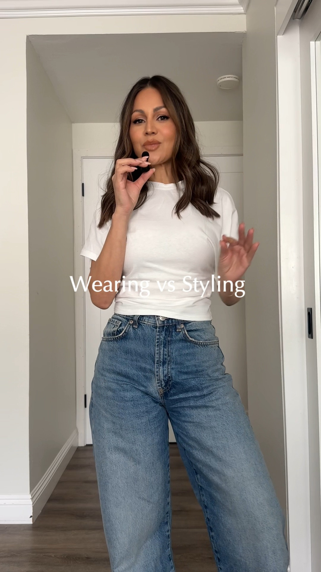 Wearing vs styling part 3 series 🤌🏻
Jeans :26
White tee: small 
Denim button down : medium (for an oversized fit ) 
I’m 5’4”/130

#LTKU #LTKootd #LTKstorytime