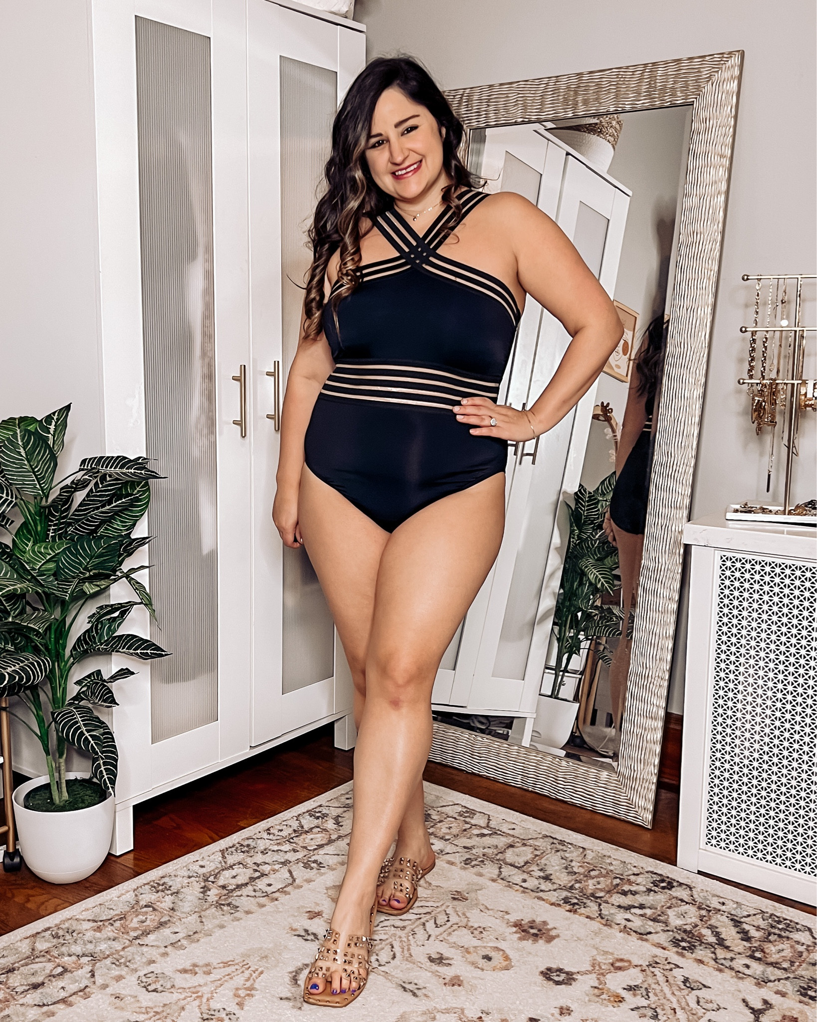 Wearing an XL in this black one piece swimsuit, love the halter neckline! 

Amazon swim, black swimsuit

#LTKswim #LTKtravel #LTKcurves