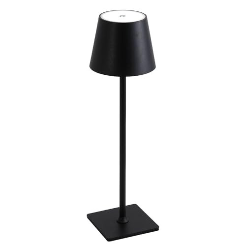 AIHYING Black Cordless Table Lamp,Portable LED Desk Lamp, 5000mAh Battery Operated, 3 Color Stepless Dimming Up,Night Light for Restaurant Bedroom Bars Outdoor Party Camping Coffee Shop | Amazon (US)