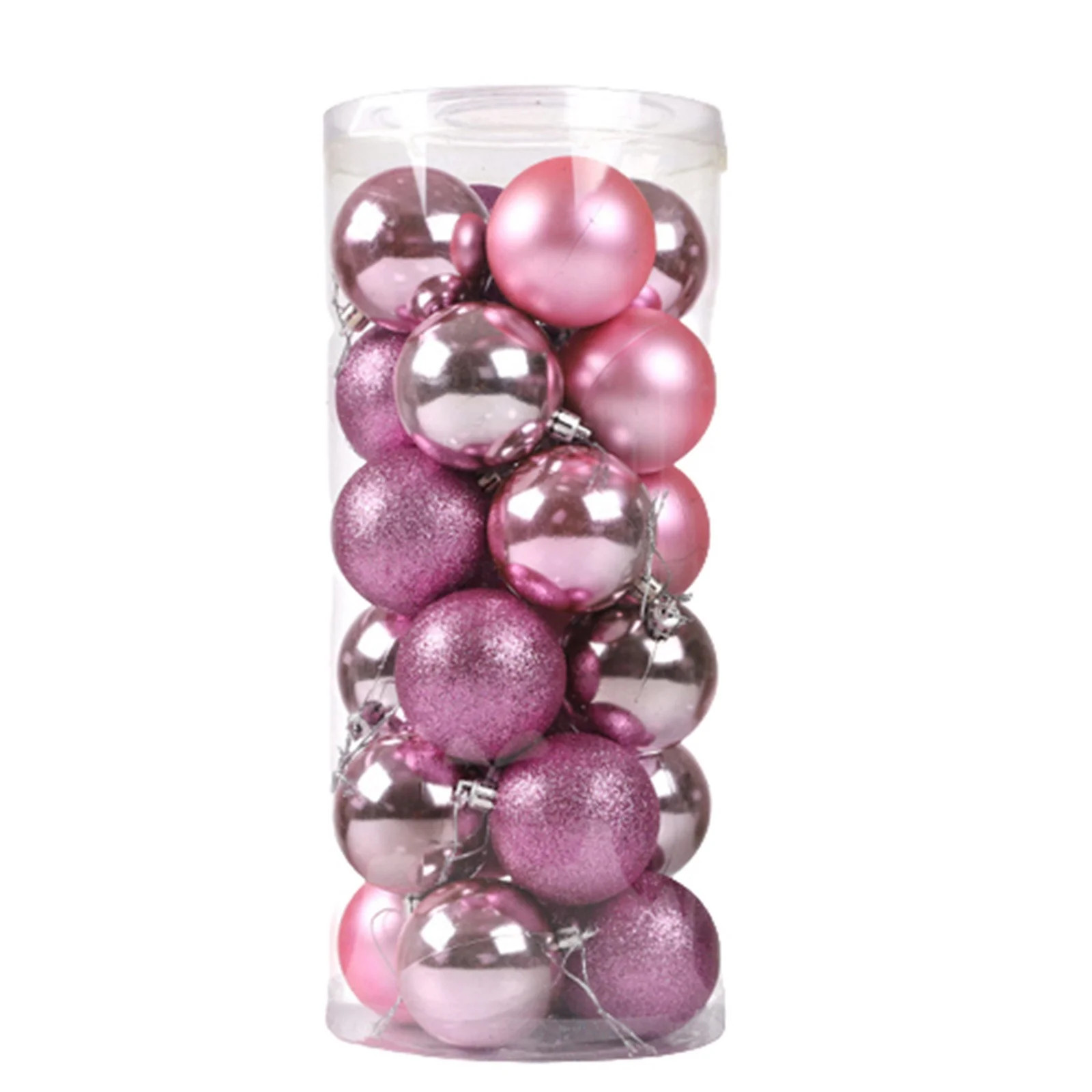 24Pcs Christmas Ball Christmas Decorations Pink 40mm/1.57", Christmas Tree Ornaments Balls for Xm... | Walmart (US)