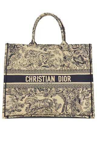 Dior Toile De Jouy Canvas Book Tote Bag in Beige | Revolve Clothing (Global)