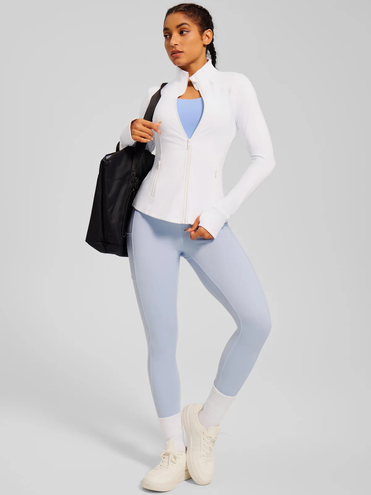 IUGA FlexTight Full Zip Lightweight Running Track Jacket With Thumbhol | IUGA