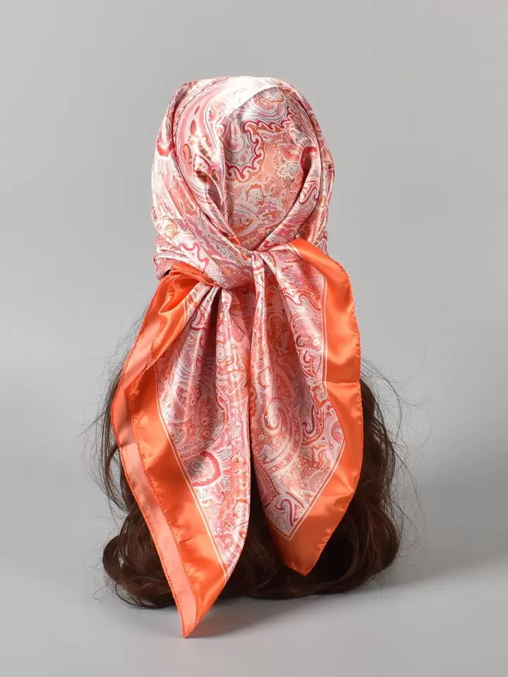 1pc Women's Vintage Jacquard Paisley Pattern Printed Scarf Shawl, Sunscreen, Headwrap, Suitable F... | SHEIN