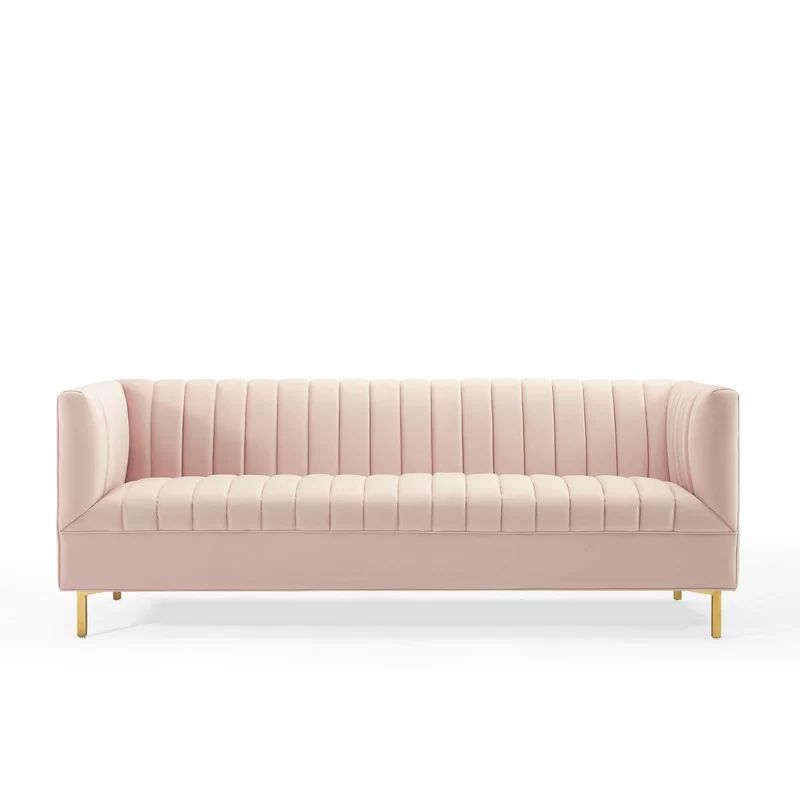 Rosalia 77" Velvet Tuxedo Arm Sofa | Wayfair North America