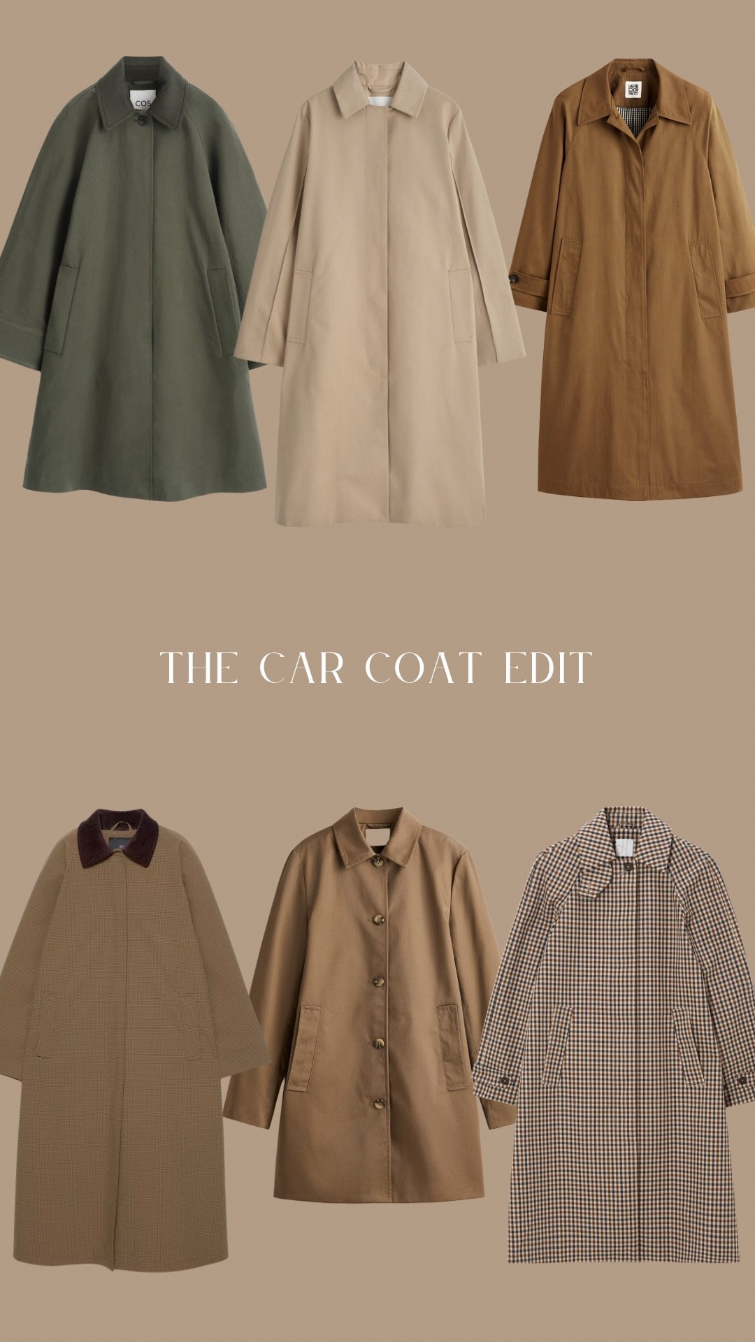 CAR COAT EDIT
Car coats, like trench coats, are a great lightweight outerwear option for the transitional season and the earlier weeks of Autumn as well as Spring. They’re very much considered a wardrobe classic so it’s not a bad idea to have one in your wardrobe. They’re incredibly versatile and can be worn as part of a workwear wardrobe or for just day to day life.

In this edit you’ll find the 6 options shown in the collage as well as some additional styles that I’ve found and there’s a range of price points to suit all budgets. 

Check my other posts for a trench coat edit and various other edits for the Autumn season.

#LTKautumn #LTKeurope #LTKuk