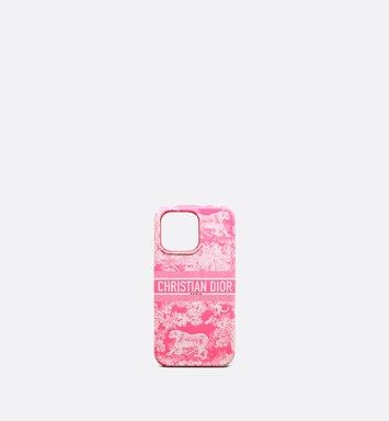 DiorTravel Cover for iPhone 13 Pro Fluorescent Pink Smooth Toile de Jouy Reverse Printed Calfskin... | Dior Beauty (US)