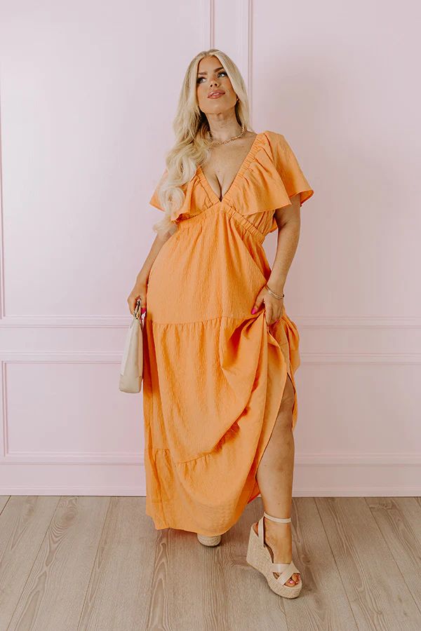 On The PR List Maxi in Orange Curves | Impressions Online Boutique