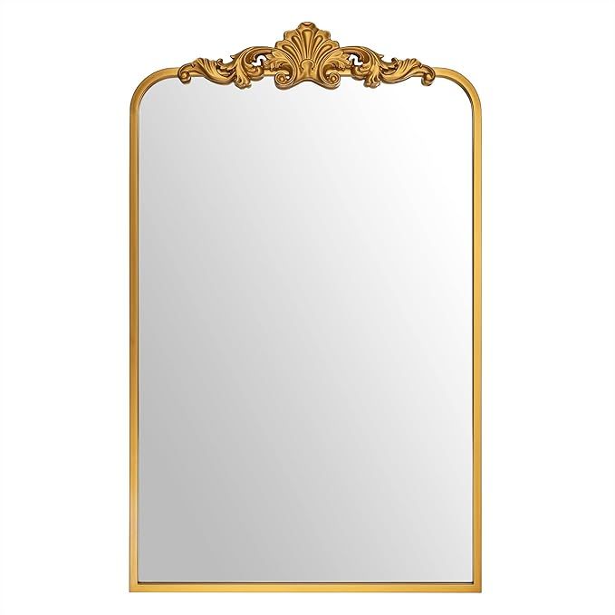 Ruomeng Wall Mirror, Traditional Baroque Mirror, Gold Framed Mirror for Bathroom, Entryway, Livin... | Amazon (US)