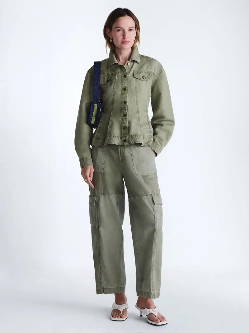 Scoop Women Plus Peplum Trucker Jacket, Sizes 1X-4X | Walmart (US)