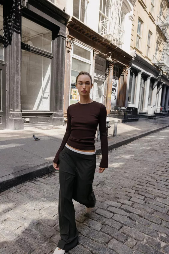 RIB TOP WITH FLARED SLEEVES | Zara US