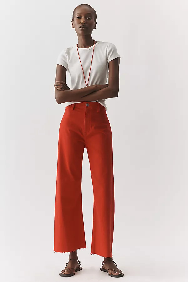 Pistola Penny High Rise Crop Wide Leg Jeans | Anthropologie (US)