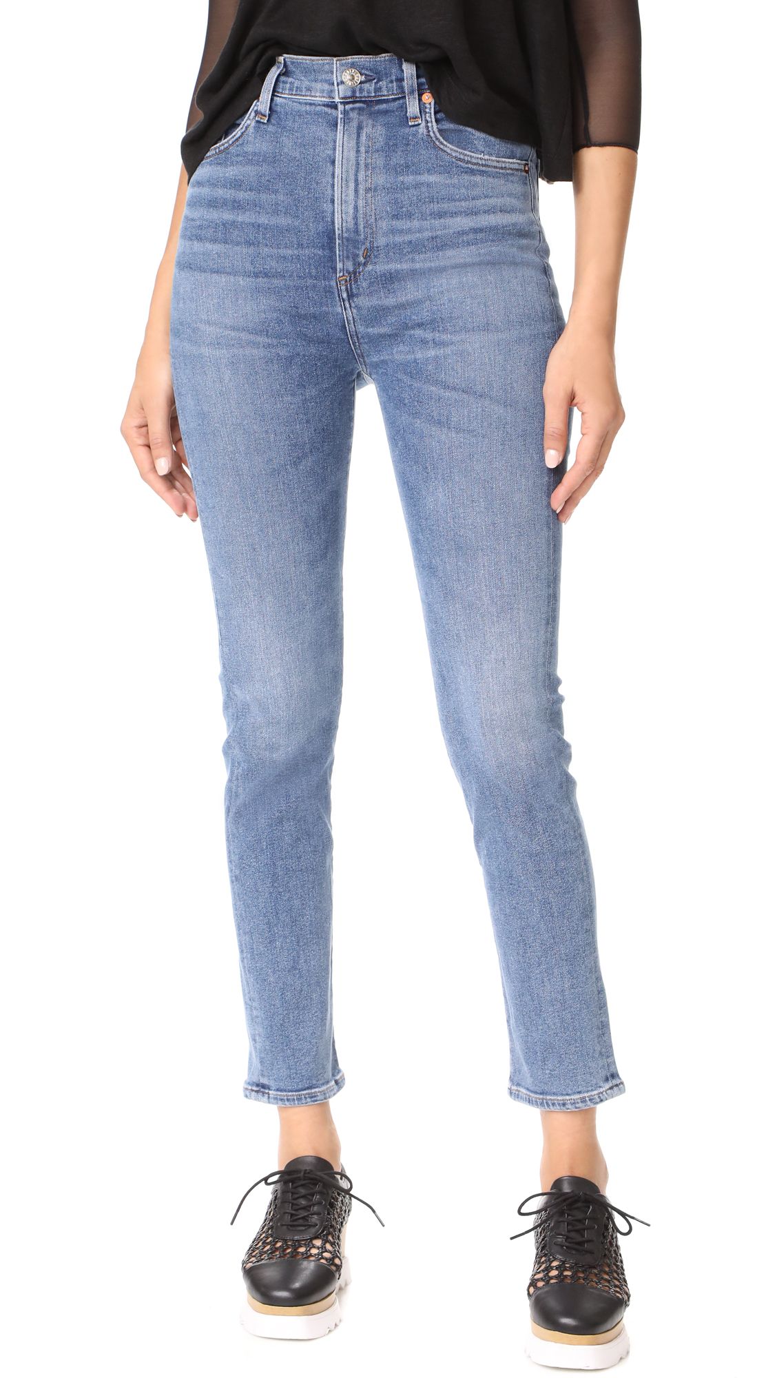 AGOLDE Ruby Super High Straight Crop Jeans | Shopbop