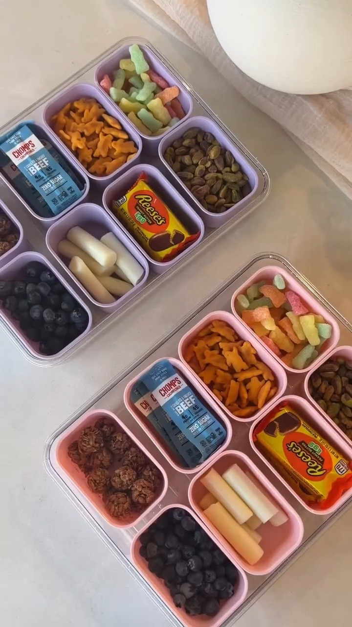 Skip travel day meltdowns and pack high-protein snack boxes for kids (or yourself) instead! ✈️🤍

I did a mix of healthy, high protein and fun spring snacks. 
Perfect for the airplane (or a road trip) and way cheaper than buying snacks at the airport.

They come in 4 different Pastel colors. 💚🩵💜💗

#travelwithkids
#travelsnacks
#airporthacks
#kidsnackideas
healthysnacks

#LTKKids #LTKTravel #LTKmomlife