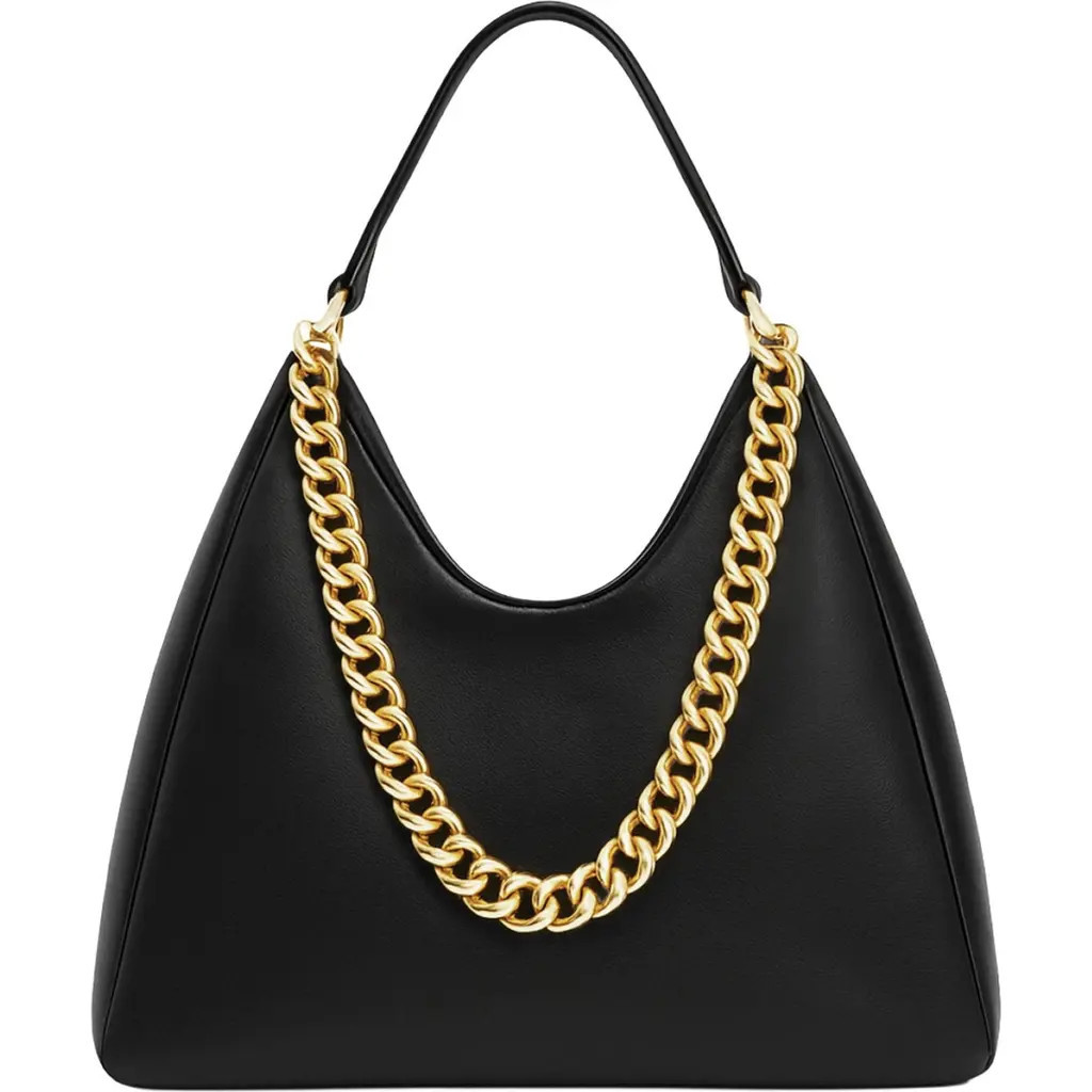 The Noli Shop Tribeca Chain Leather Bag in Black at Nordstrom | Nordstrom