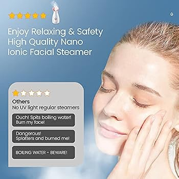 Facial Steamer Nano Ionic Hot Mist Face Steamer Home Sauna SPA Face Humidifier Atomizer for Women... | Amazon (US)