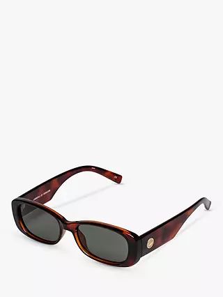 Le Specs Women's Unreal Rectangular Sunglasses, Tortoise/Green L5000164 | John Lewis (UK)