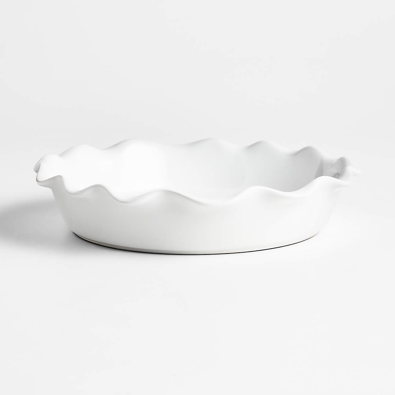 White Ruffle Pie Dish + Reviews | Crate & Barrel | Crate & Barrel