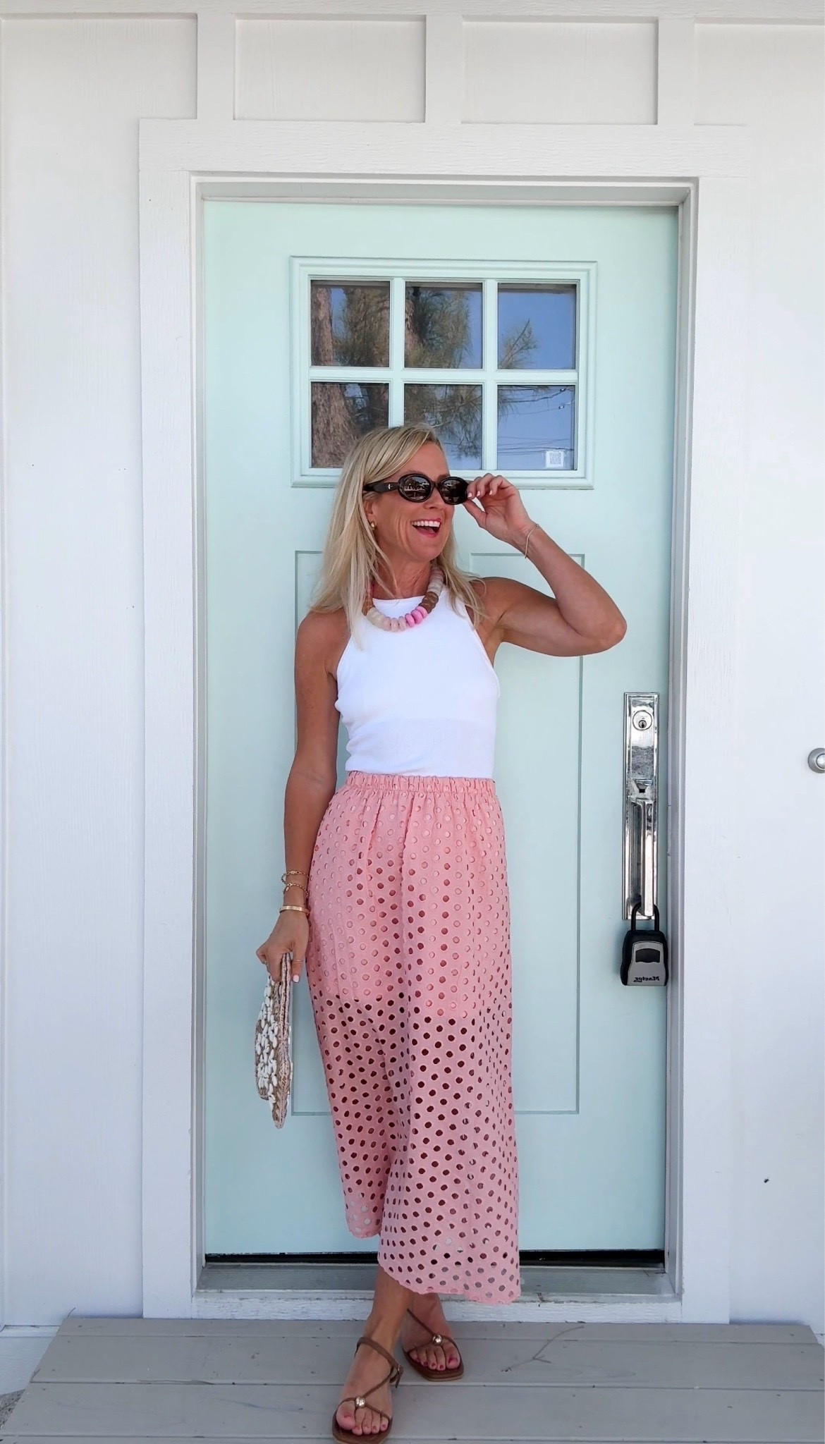 Obsessed with eyelet pieces this season! 
Tank: Small
Skirt: XS

#LTKootd #LTKSeasonal #LTKOver40