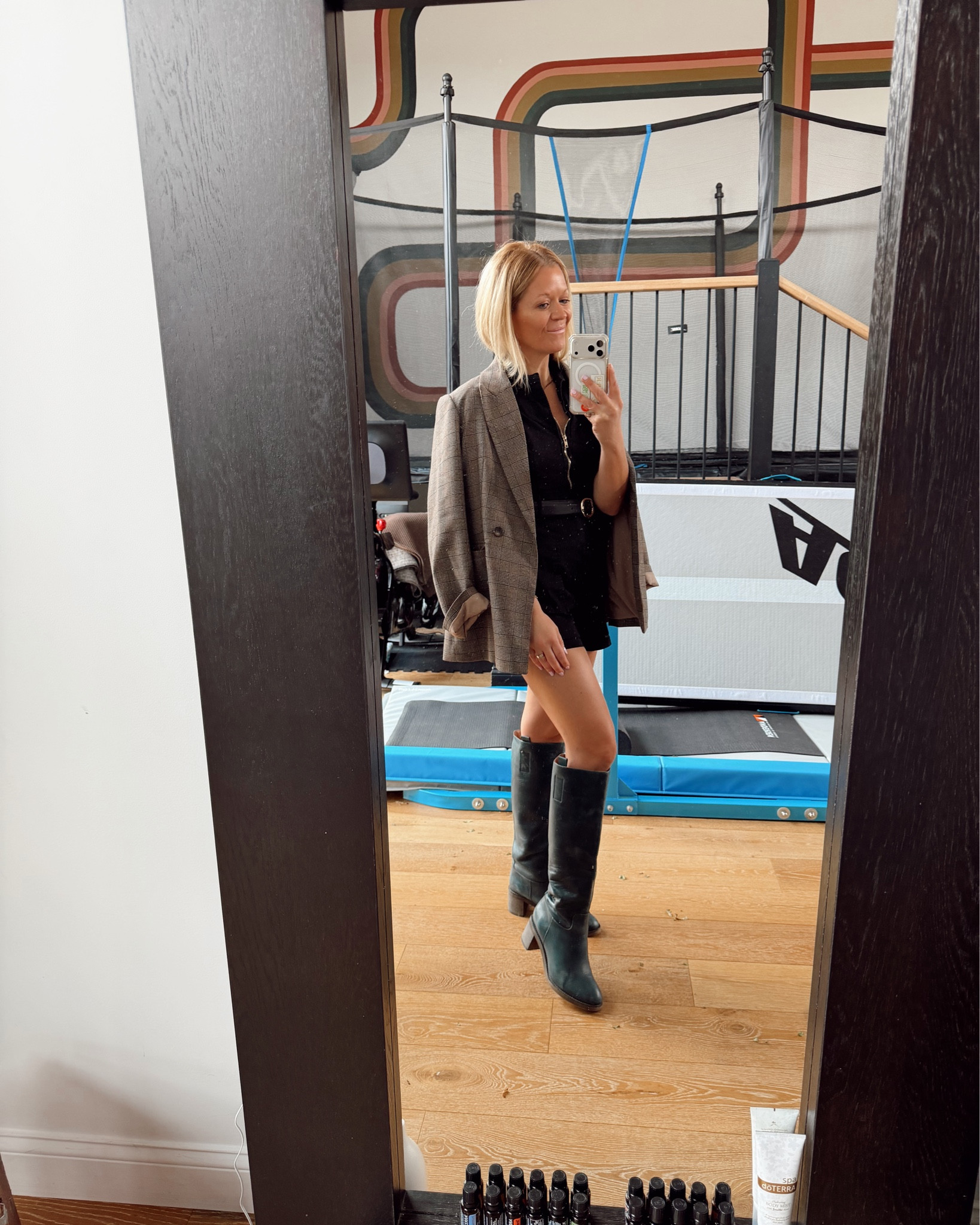 Spring or fit. This blazer on repeat. Shorts romper & boots, repeat going on 3 years. 

#LTKWorkwear #LTKmomlife #LTKOver40