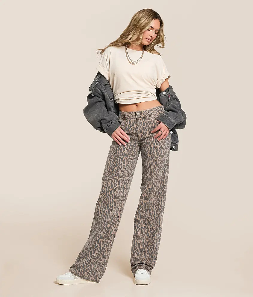 Blake Dad Cheetah Rhinestone Stretch Jean | Buckle