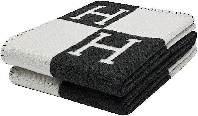 H Blanket Plaid Cashmere Crochet Soft Wool Scarf Portable Warm Sofa Bed Couch Beach Travel Car Ou... | Amazon (US)