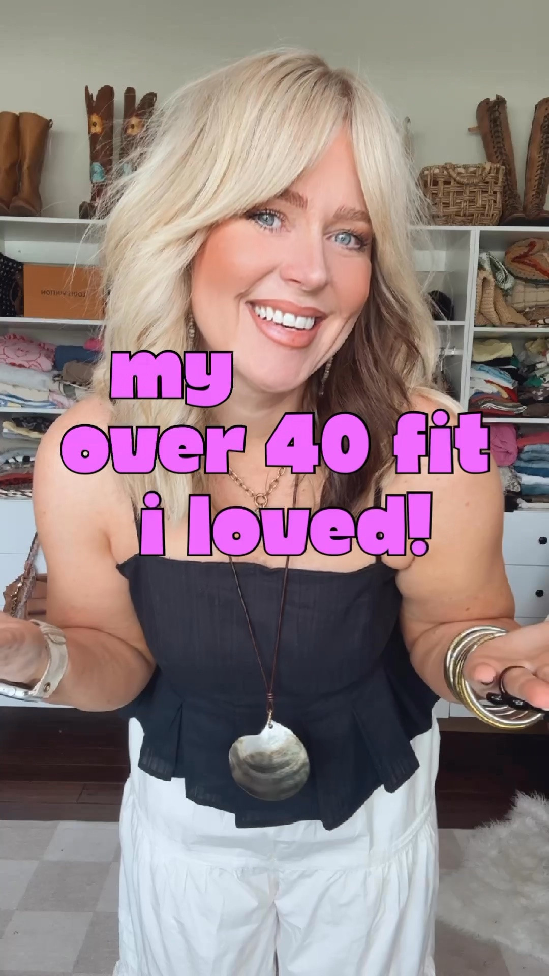 This fit was so cute and comfy too! I’m obsessed with the whole fit but this top for the price is AMAZING! I just ordered all colors because it’s so good! I’m in a medium in top and pants! 
My sandals fit true to size. 
✨MAMA necklace & earrings are @Three Bird Nest save with code MANDIE20MAULDIN if it’s not on sale!

#LTKootd #LTKOver40 #LTKgrwm