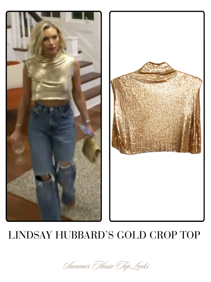 Lindsay Hubbard's Gold Crop Top 

 