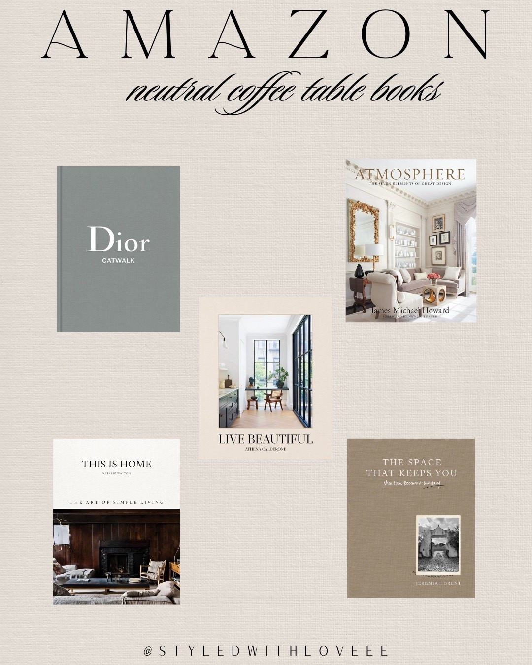 Amazon neutral coffee table books that instantly elevate your space 🤍 These chic, aesthetic decor books are perfect for styling your living room, console table, or shelf for that clean, designer look.


Shop these coffee table books + more neutral home decor finds on my LTK ✨ follow me on LTK for easy links, daily home styling inspo, and affordable Amazon finds



#LTKdayinmylife #LTKvlog #LTKHome