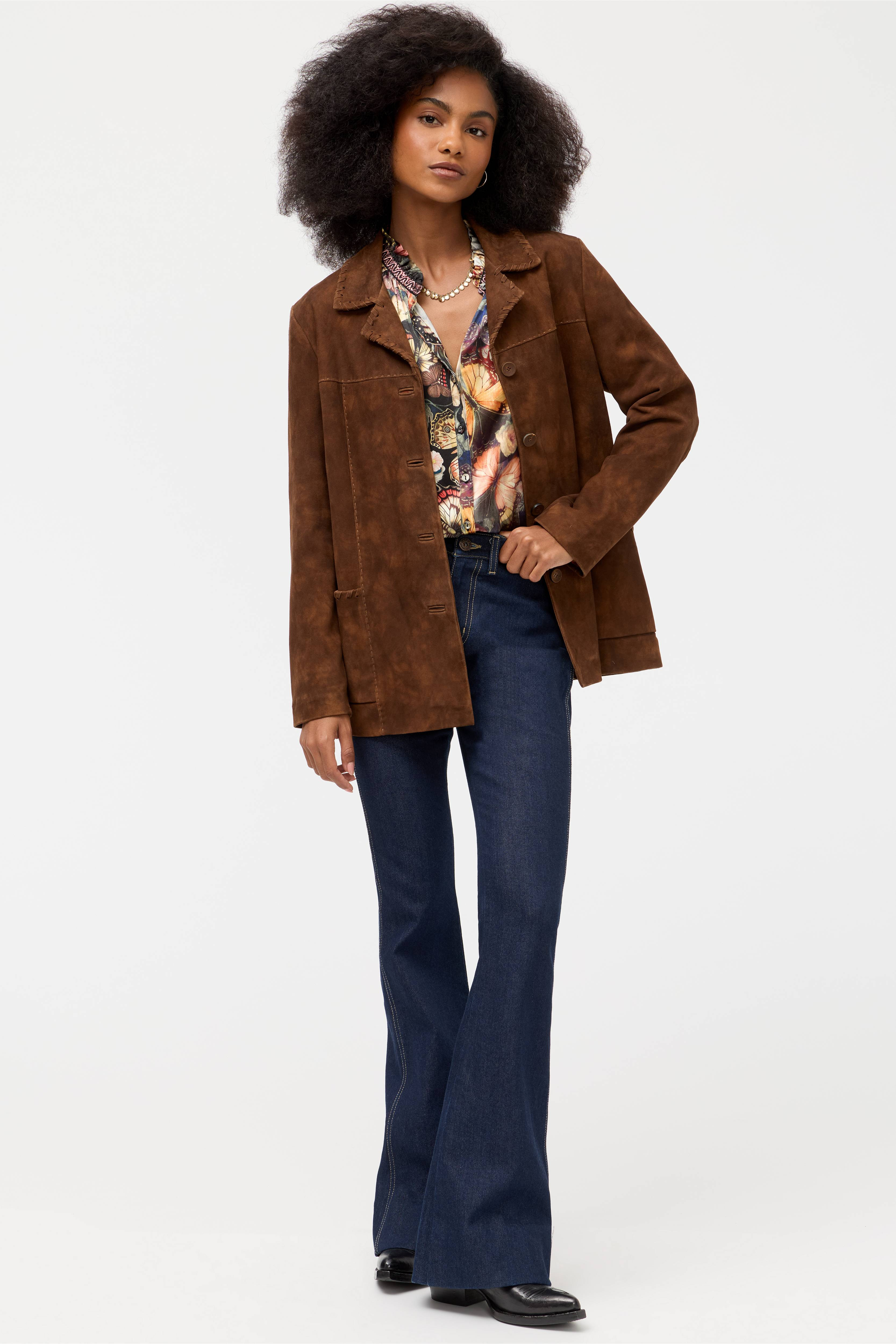 ITALIAN MARBLED SUEDE CHORE JACKET
                                
                             ... | Johnny Was