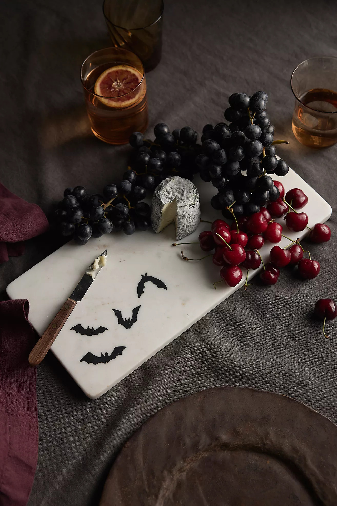 Bat Flock Marble Serving Board | Anthropologie (US)