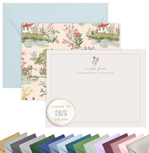 Personalized Stationery Note Cards with Envelopes Stationary for Women Personalized Cards with En... | Amazon (US)