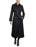 Amazon.com: LONDON FOG Women's Single Breasted Long Trench Coat with Epaulettes and Belt, Black, ... | Amazon (US)