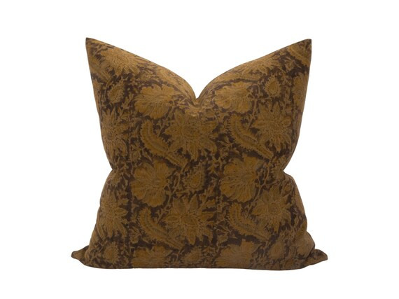 HANNA  Dark Brown Floral Pillow Cover Vintage Floral Moody - Etsy Canada | Etsy (CAD)