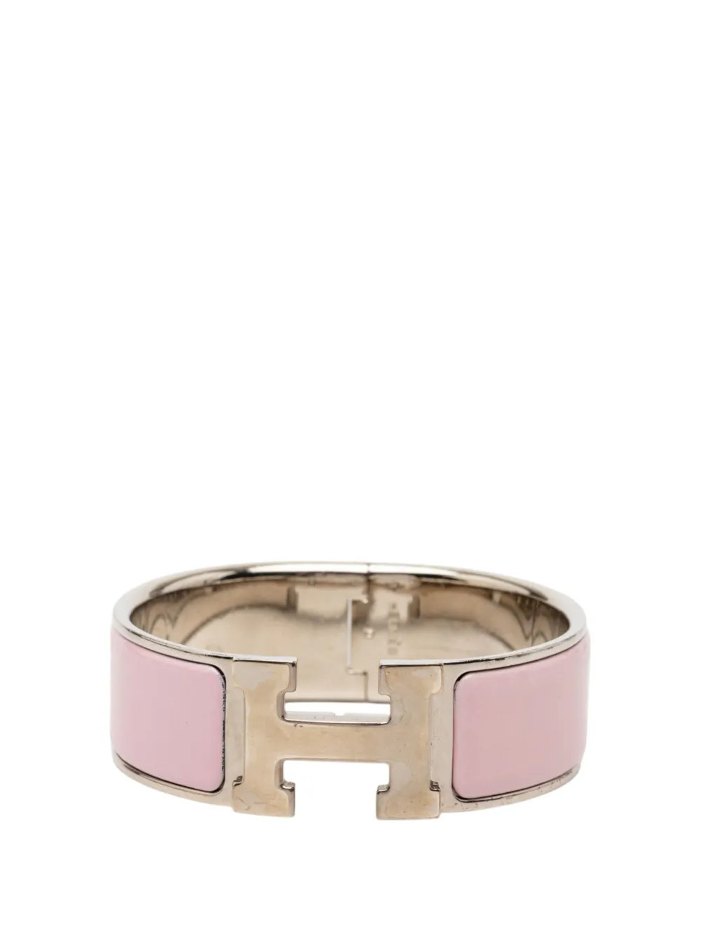 Hermès Pre-Owned 2000-2025 Wide Enamel Clic Clac H Bracelet GM costume bracelet - Pink | Farfetch Global