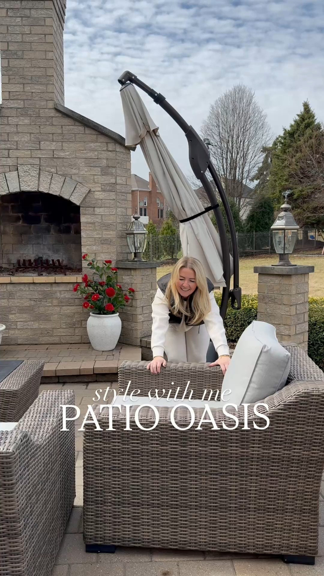 Style with me my patio for spring! I finally found the perfect set with built-in covers! It’s currently on sale and selling quickly! @wayfair #wayfairfinds #wayfairhome #wayfair #patio #amazonhome @amazon @loweshomeimprovement #lowes #planter #outdoorfurniture #outdoorplanter #patiofurniture #founditonamazon 

#LTKHome #LTKSaleAlert #LTKWatchNow