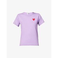 Heart-shaped logo appliqué cotton T-shirt | Selfridges