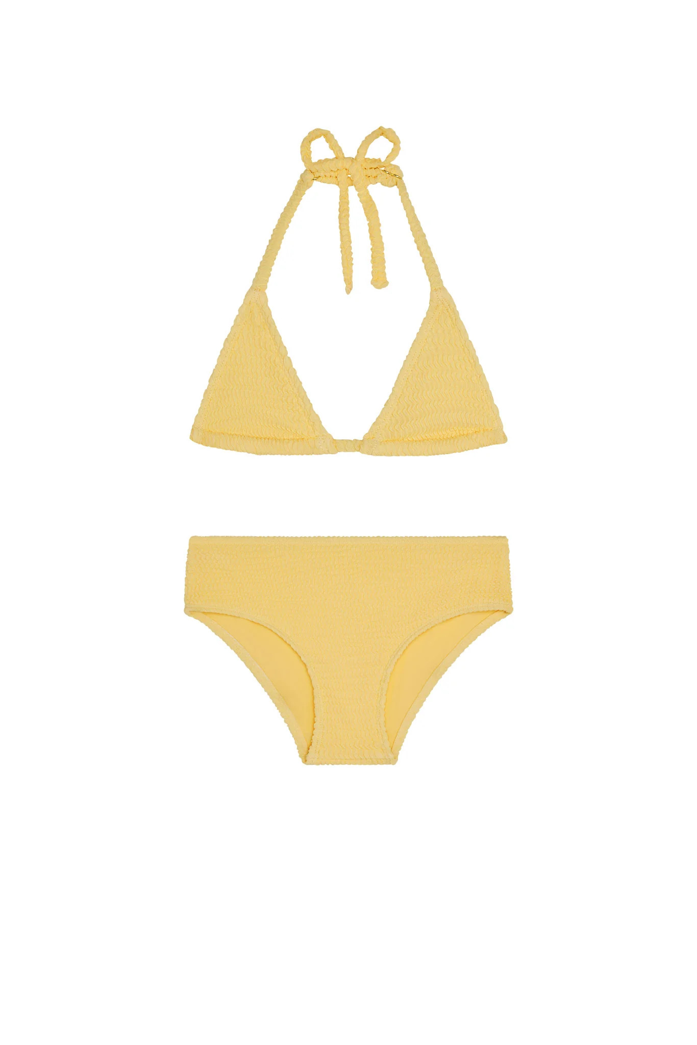 Palma Top & Seychelles Bottom Kids - Honey Crinkle | Monday Swimwear