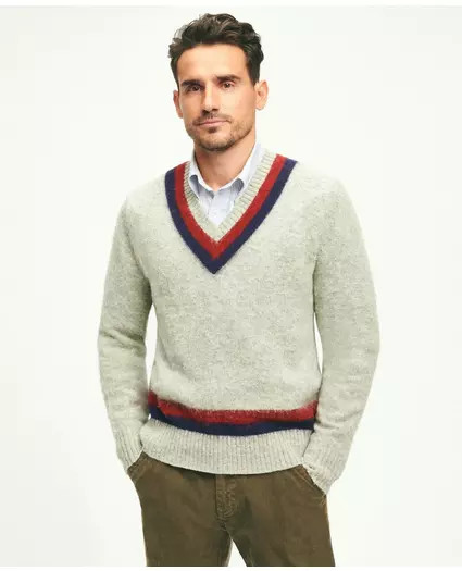 Brushed Wool Tennis Sweater | Brooks Brothers