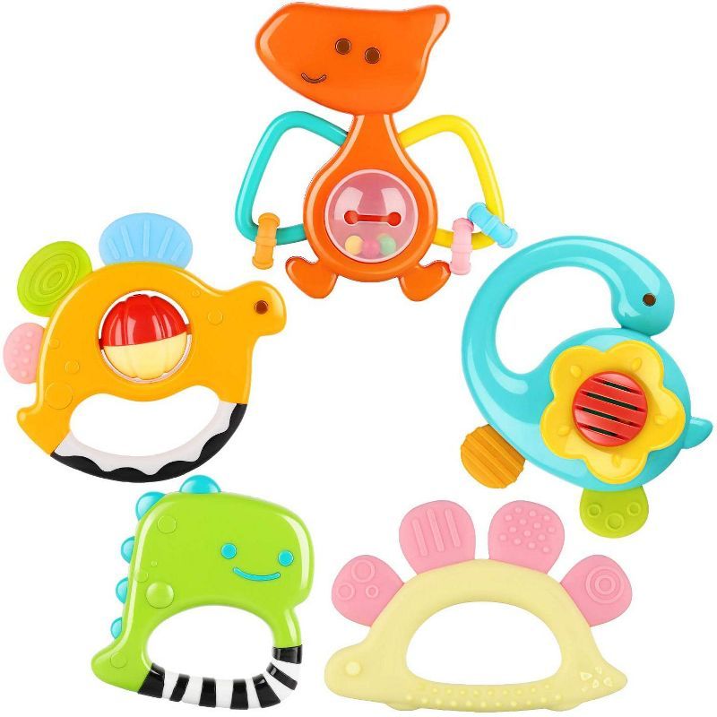 iPlay, iLearn - Dinosaur Hand Grip Rattles Set, Unisex Infant & Baby Toys, Teething, Sensory - Se... | Target
